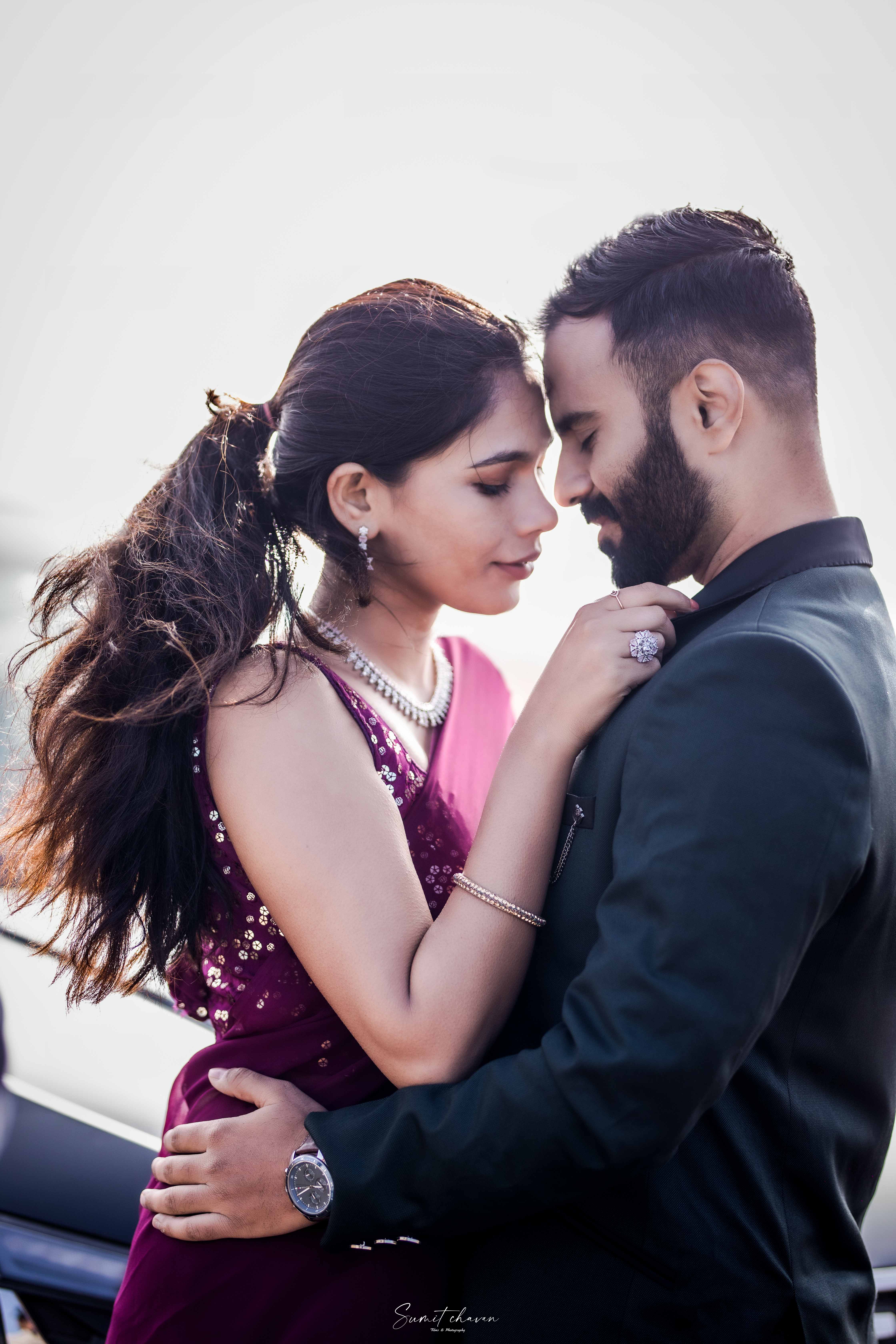 Akshay and Neha romantic pre-wedding photography Satara - couple portraits