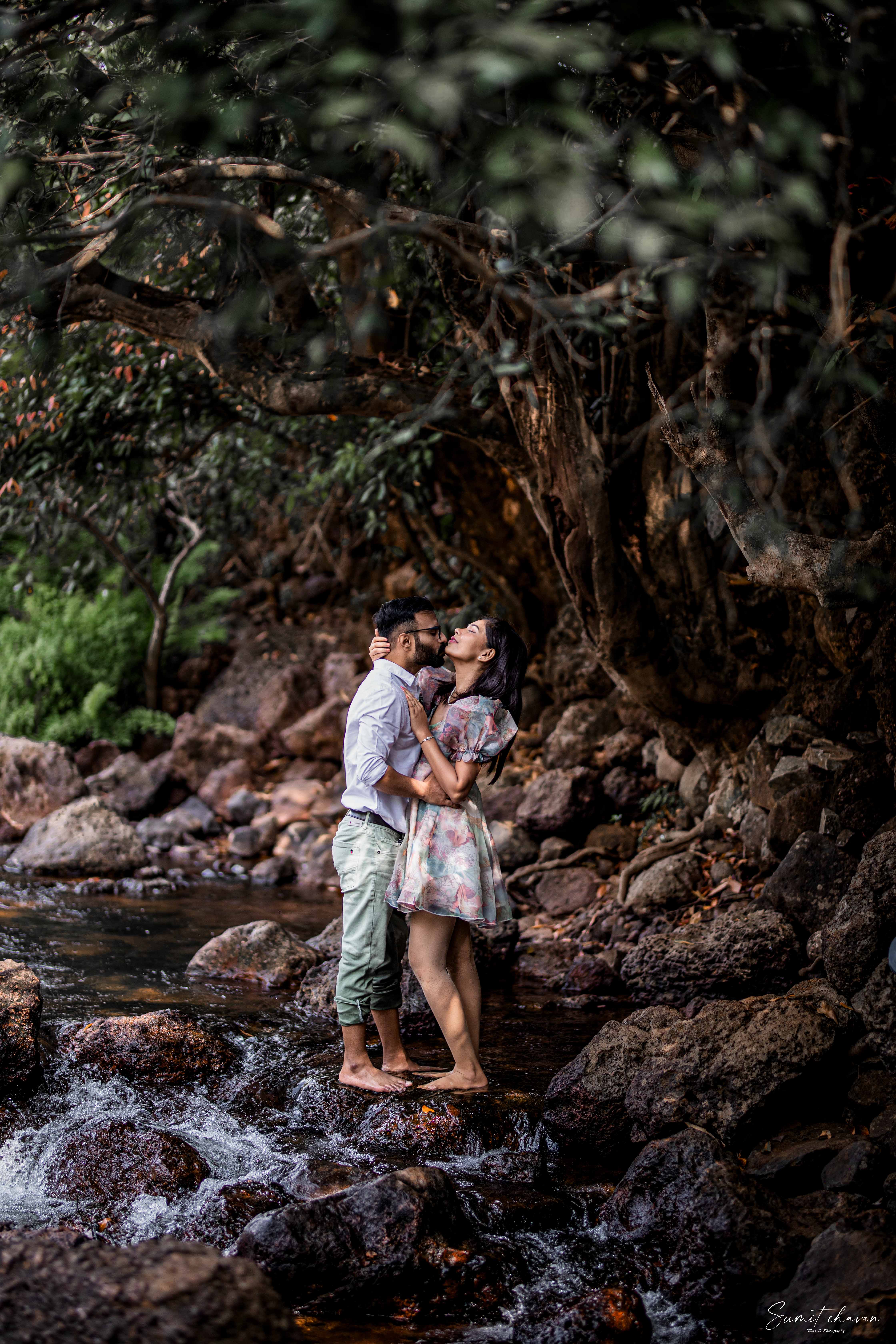 Akshay and Neha romantic pre-wedding photography Satara - beautiful portraits