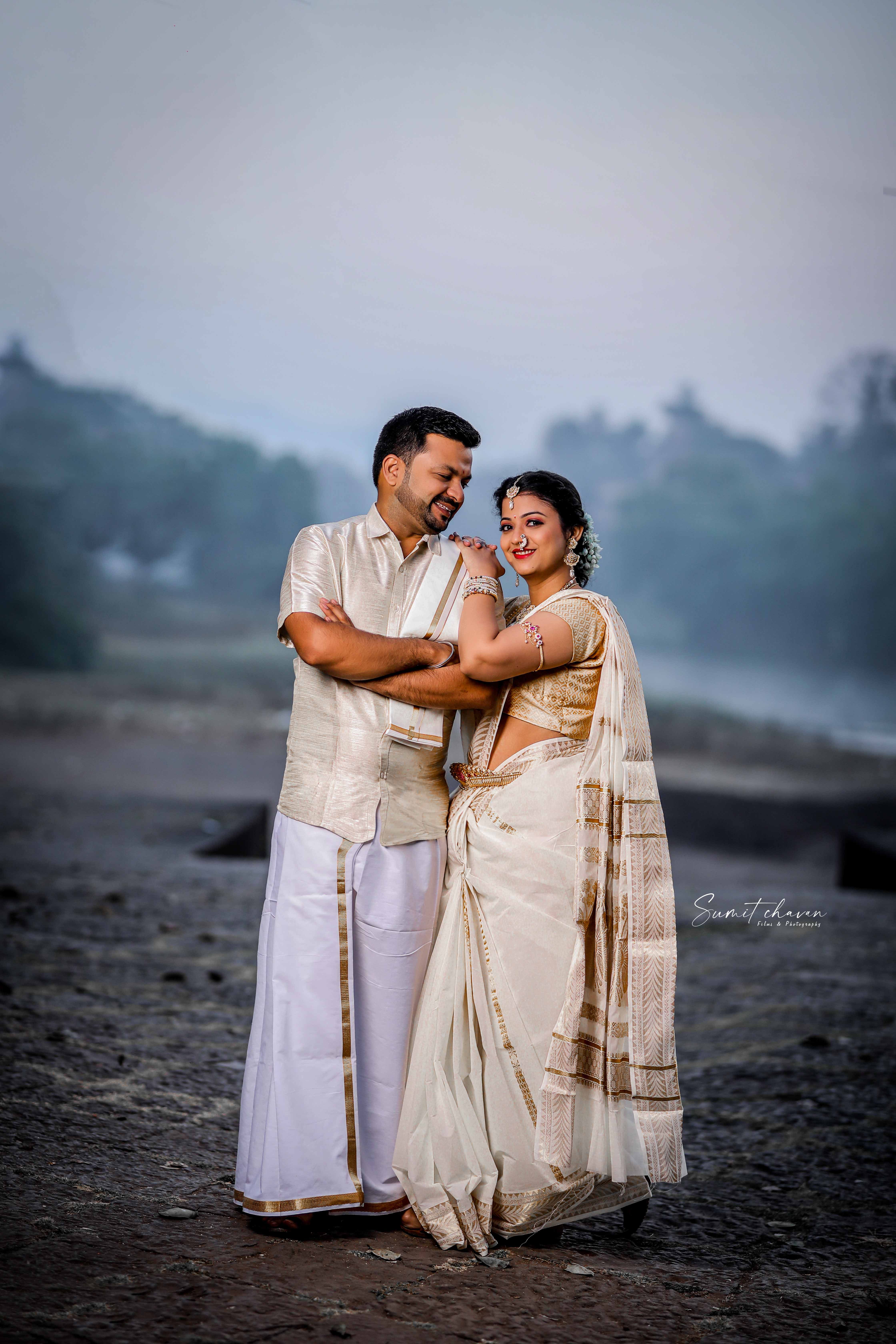 Sangam Mahuli pre-wedding shoot Satara - beautiful couple photography