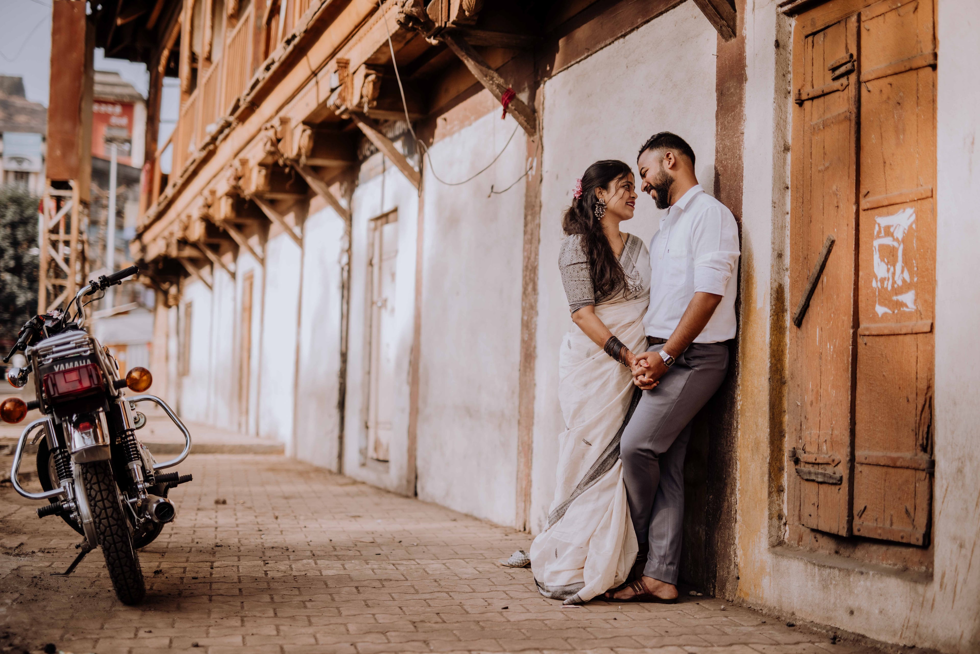 Ashutosh and Neha pre-wedding shoot Rajwada Satara - beautiful couple moments