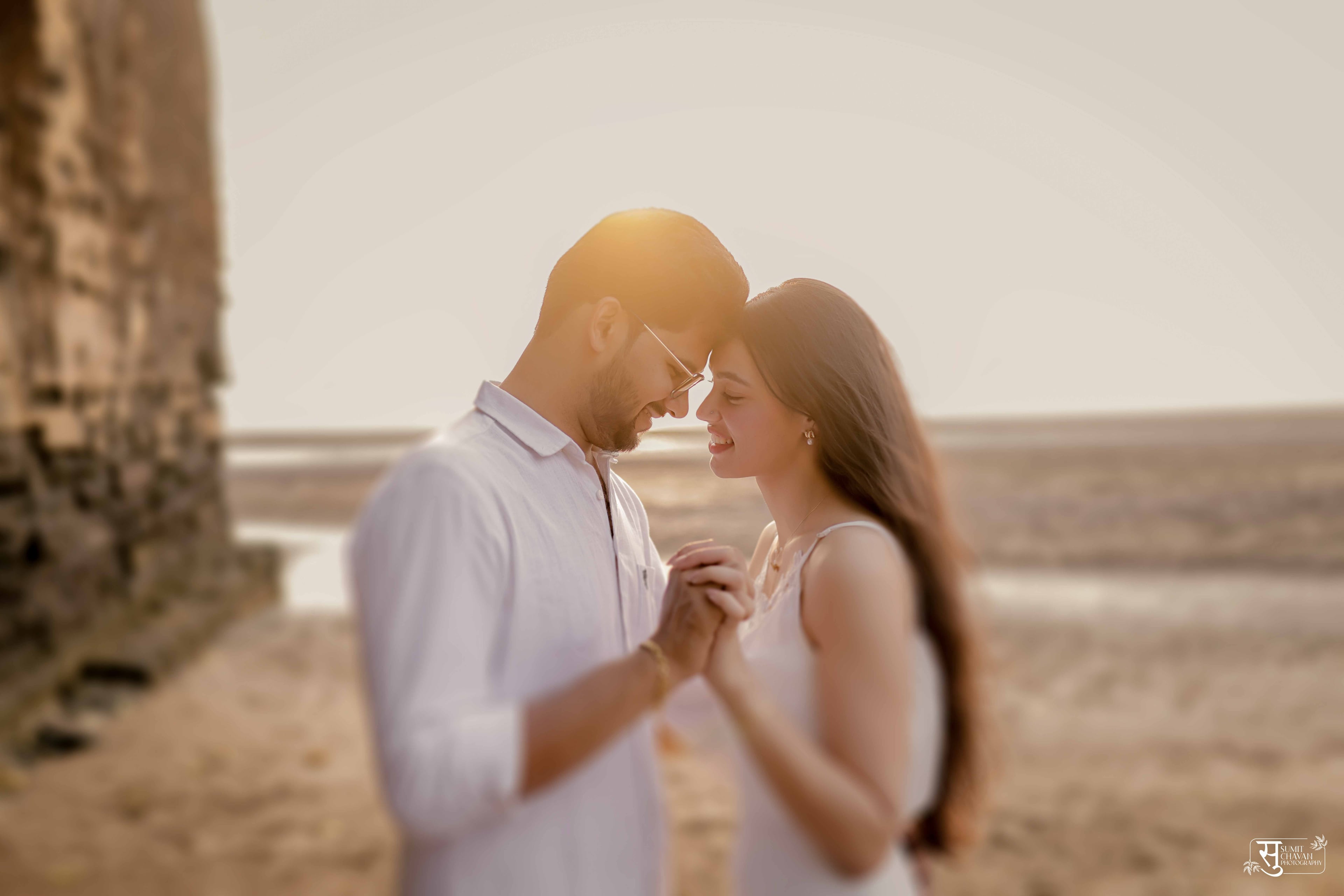 Pravan and Meghna artistic pre-wedding photography Alibagh - couple moments