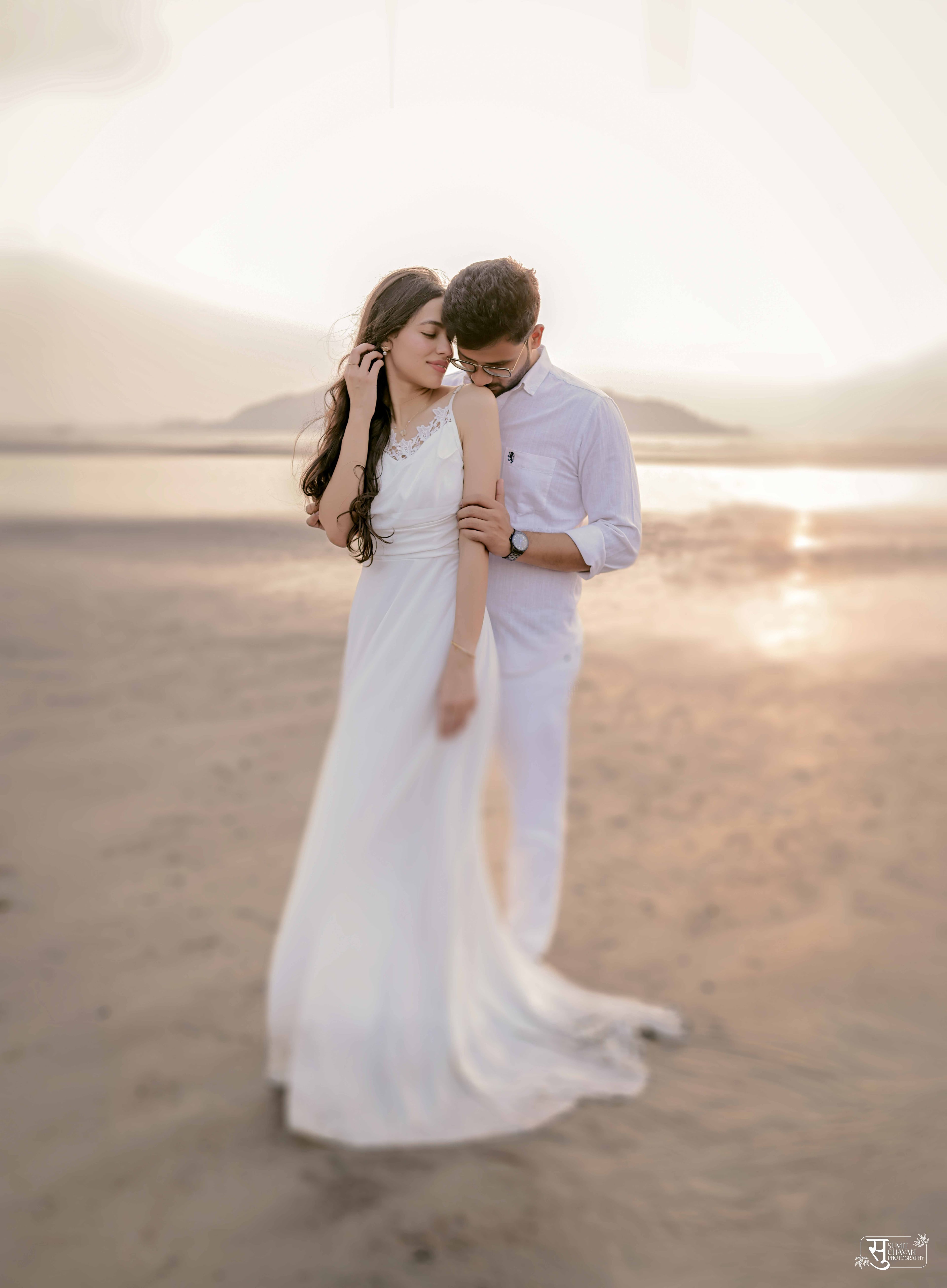 Pravan and Meghna artistic pre-wedding photography Alibagh - couple portraits