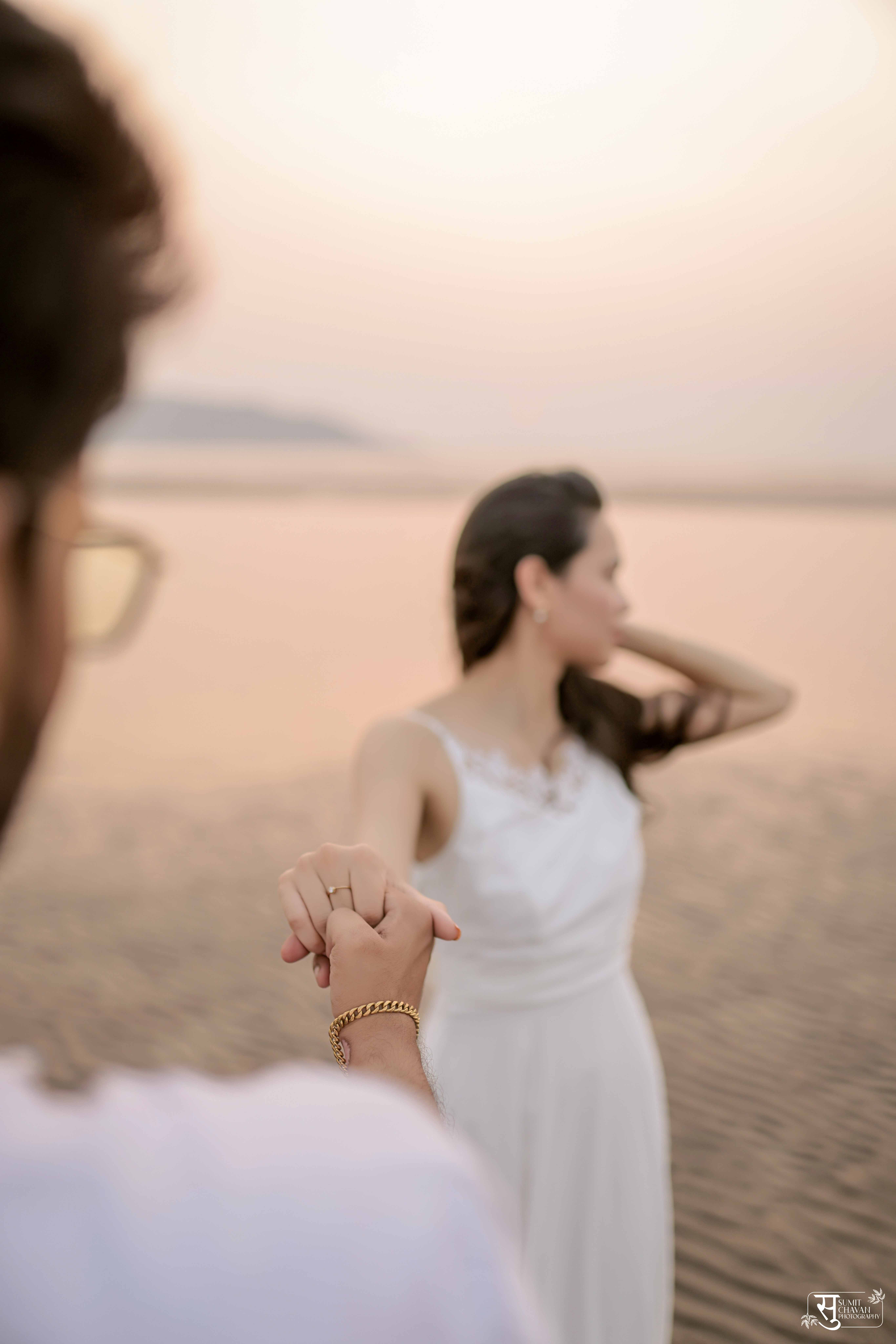 Pravan and Meghna pre-wedding shoot Alibagh - artistic moments