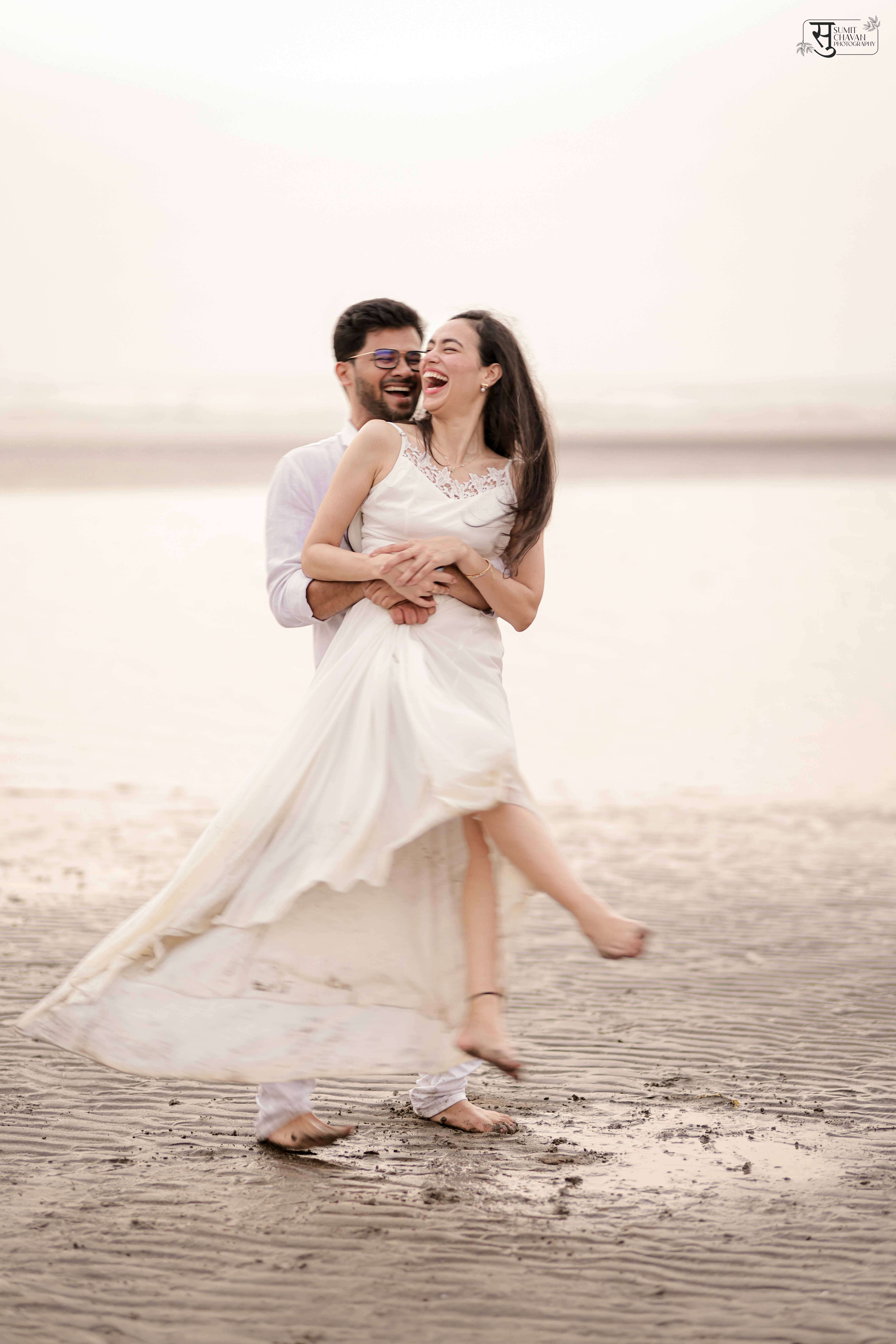 Pravan and Meghna artistic pre-wedding photography Alibagh - beautiful portraits