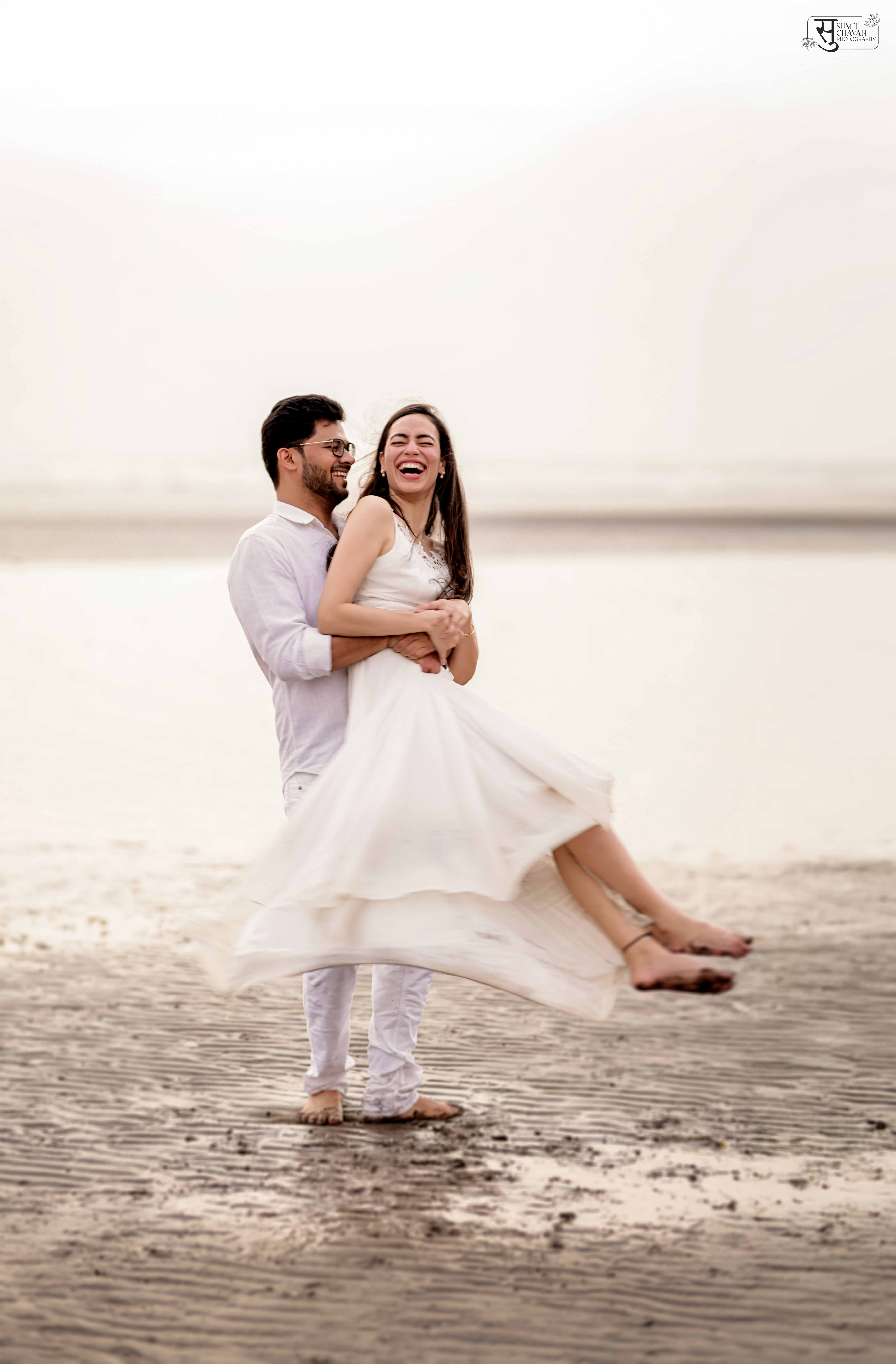 Pravan Meghna pre-wedding shoot Alibagh - artistic couple session