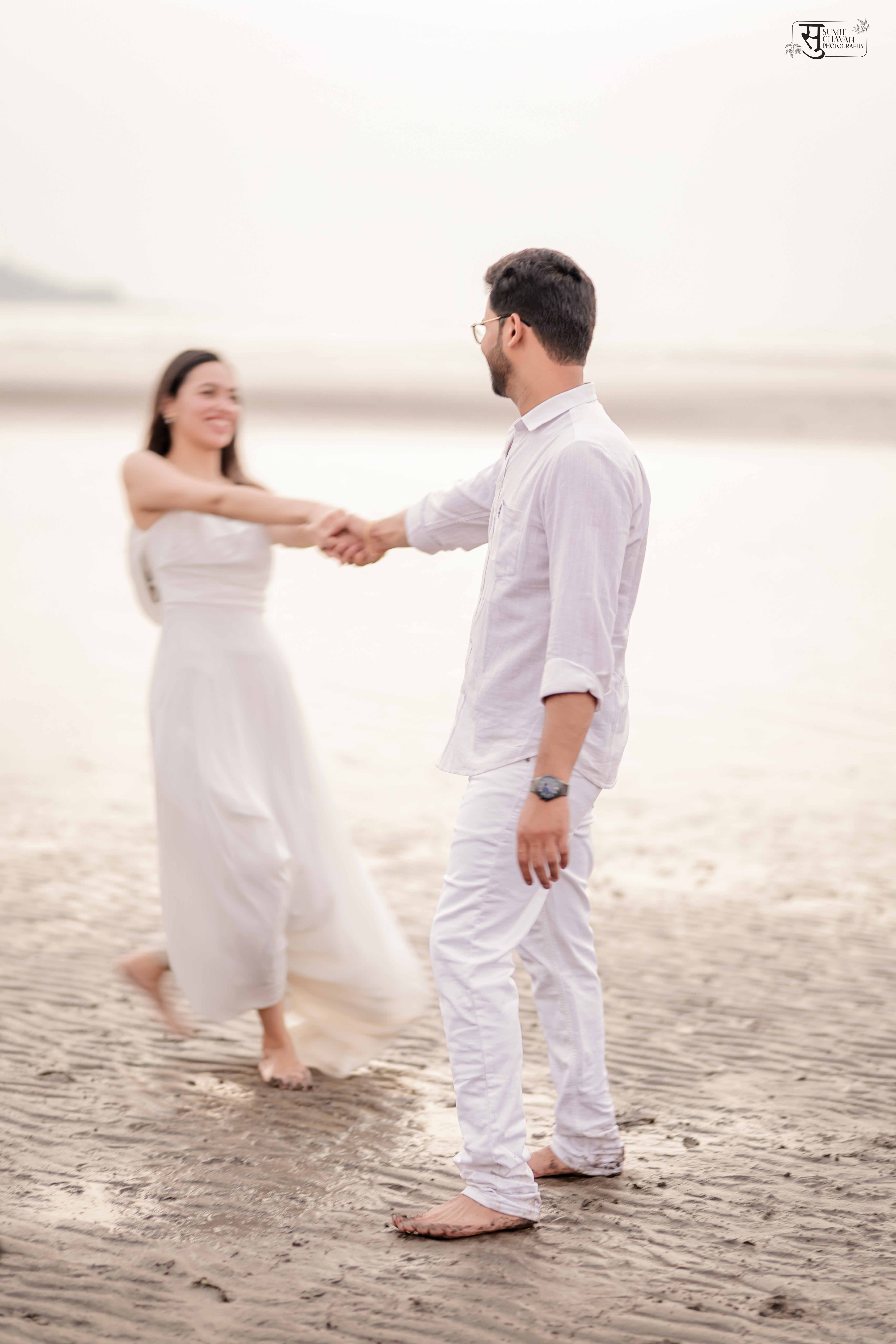 Pravan and Meghna pre-wedding collection Alibagh - stunning moments