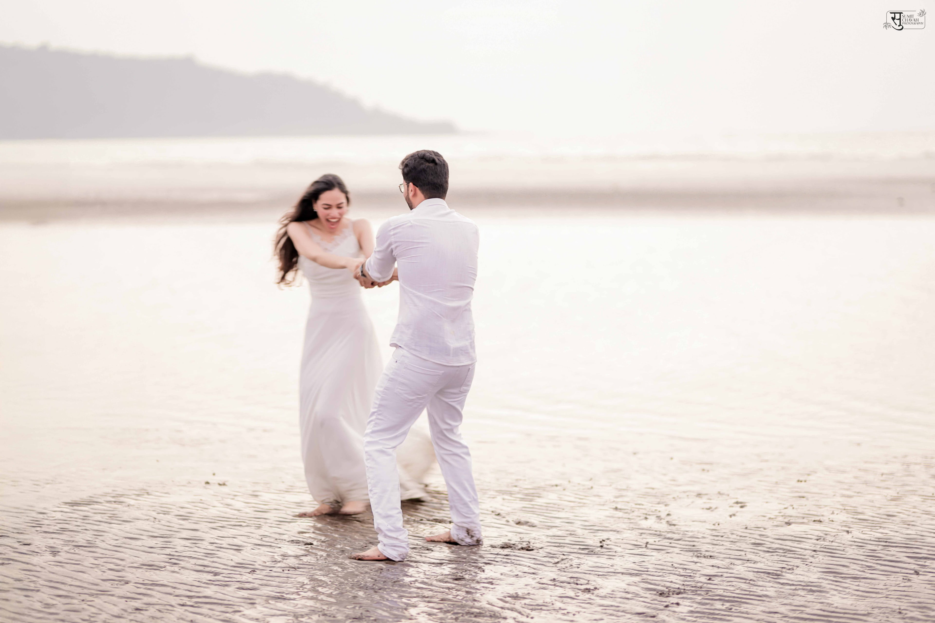 Pravan and Meghna pre-wedding shoot Alibagh - beautiful couple moments
