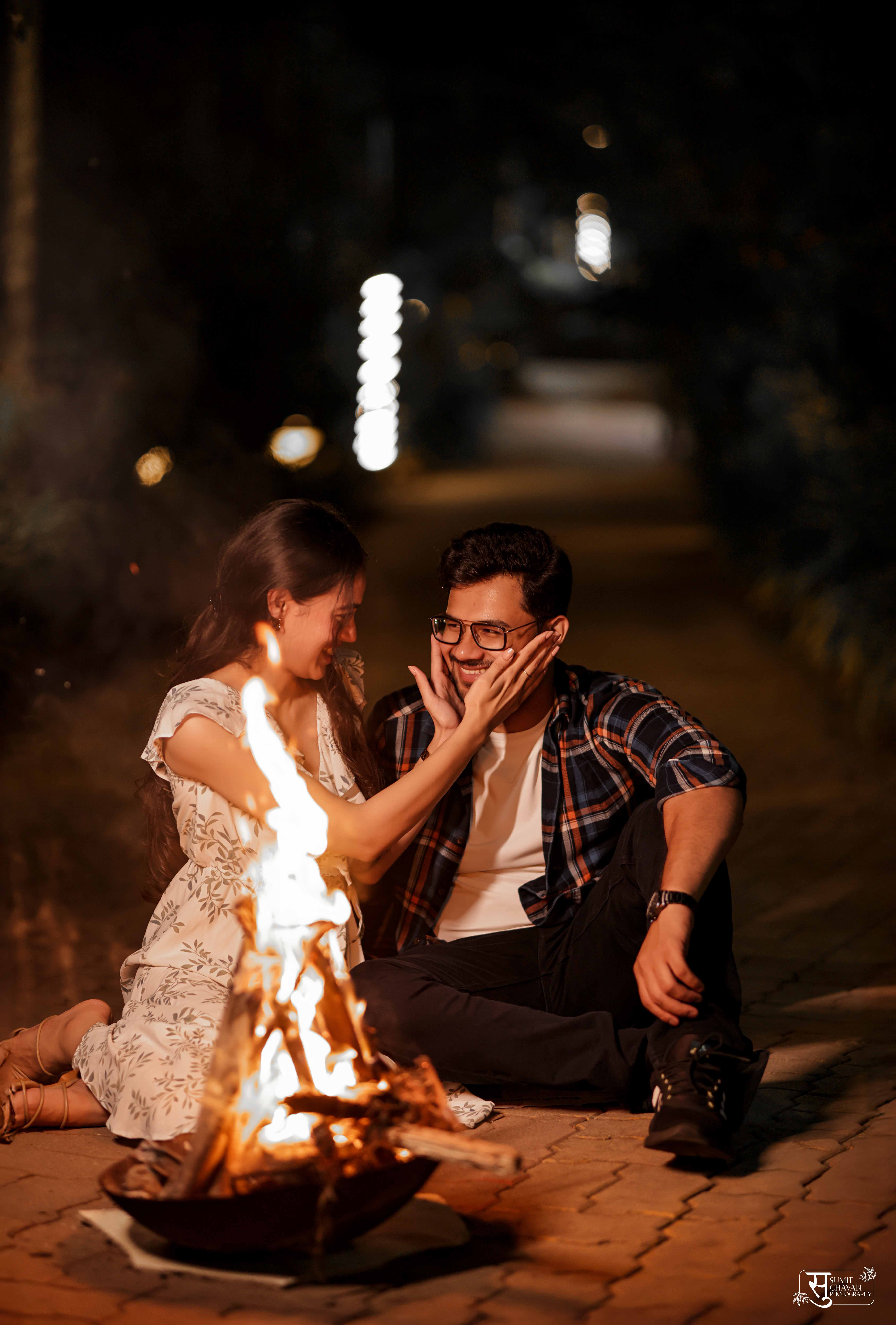Pravan Meghna pre-wedding shoot Alibagh - artistic couple session