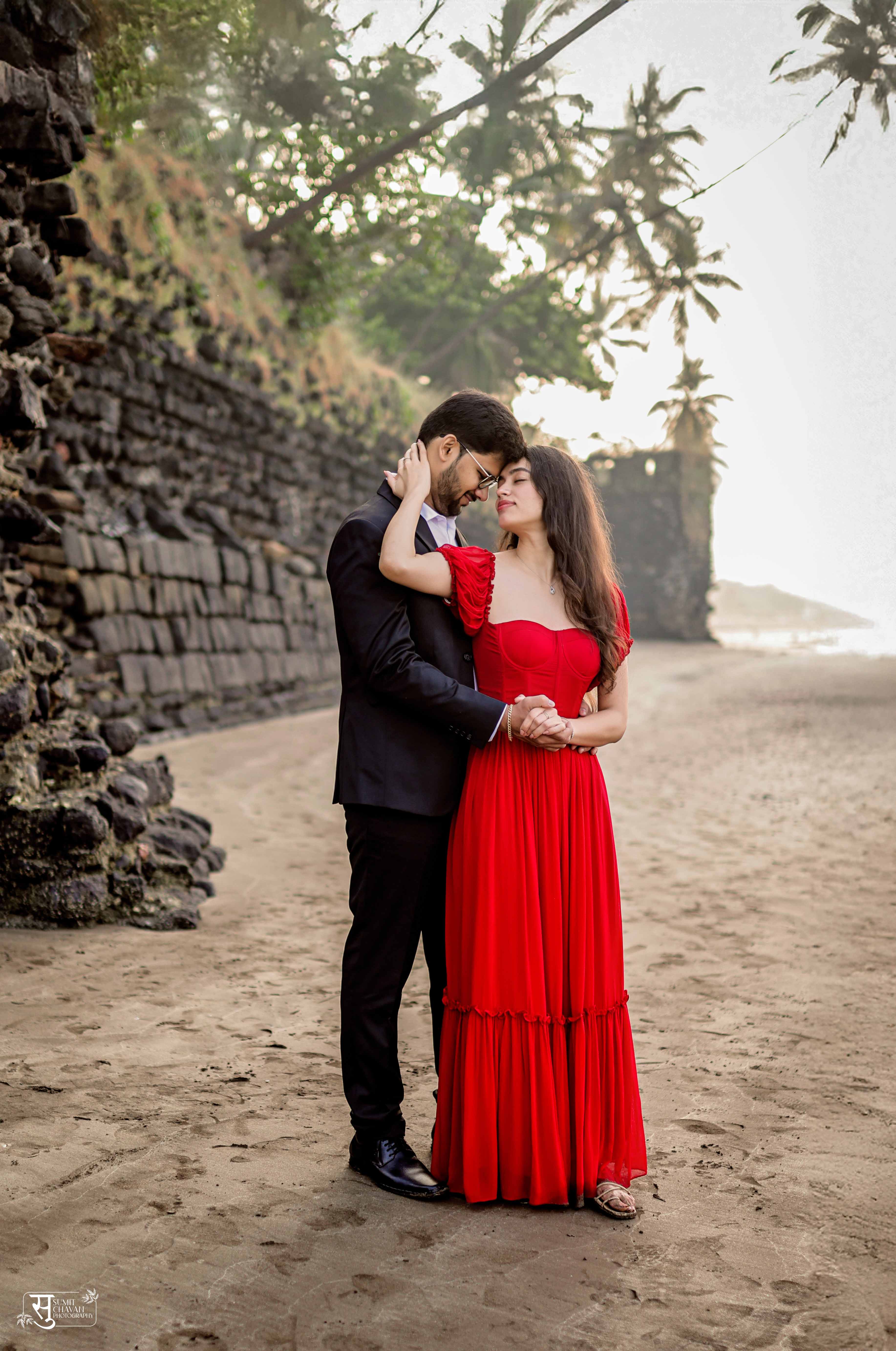 Pravan and Meghna pre-wedding shoot Alibagh - artistic couple session