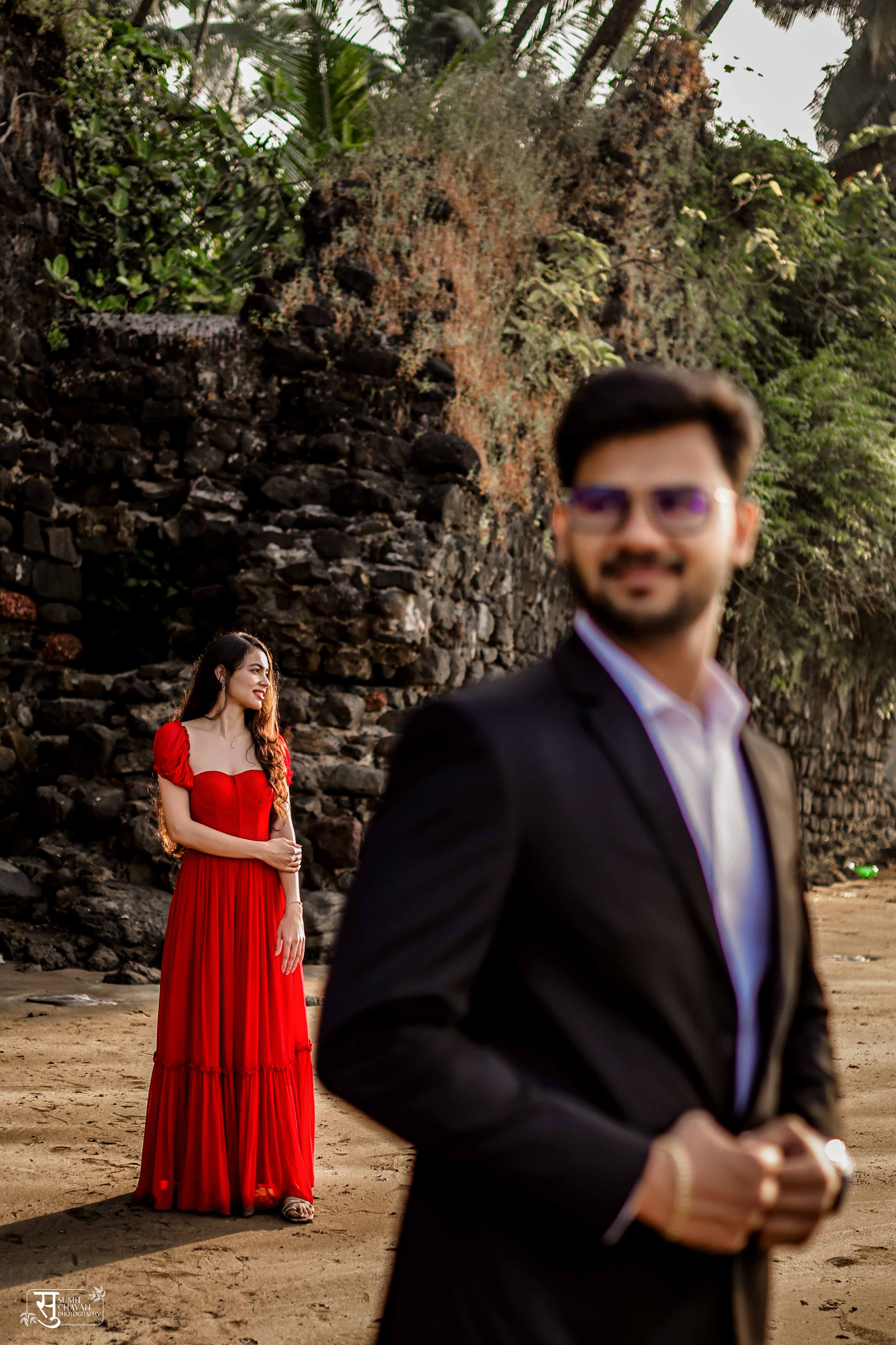 Pravan and Meghna pre-wedding collection Alibagh - stunning couple session